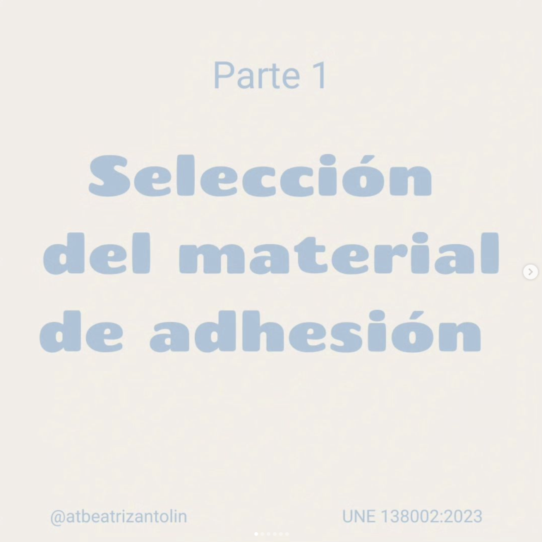 Selección de materiales de adhesión
